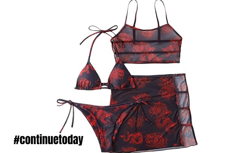 SOLY HUX Plus Size Four Piece Cheap Bathing Suits