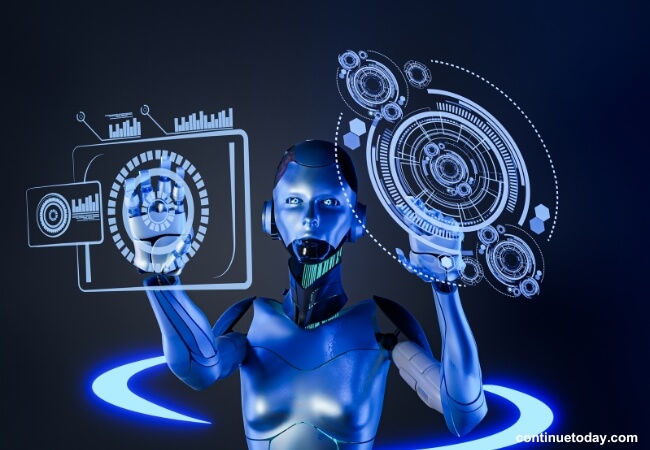 robot doing different work activities 