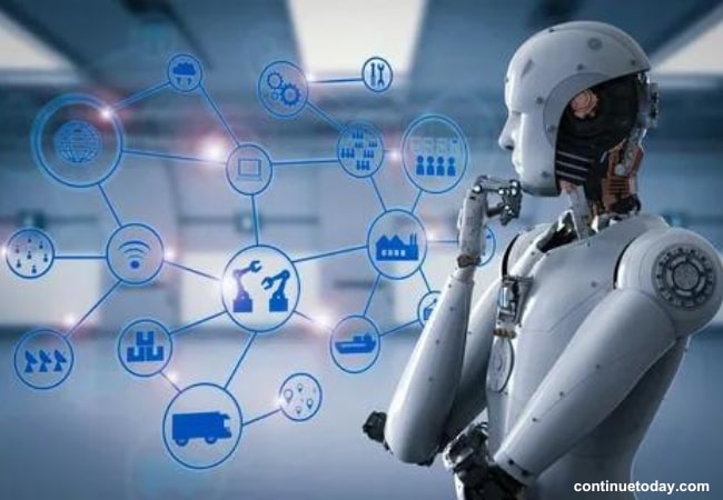 AI robot representing data