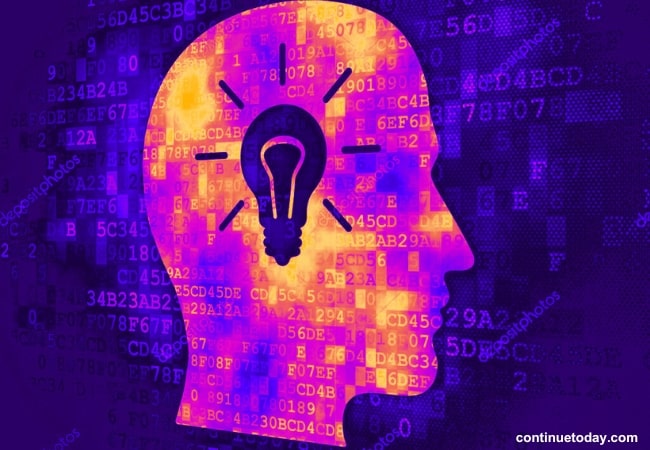 human brain with logic