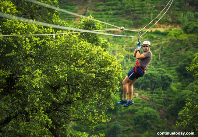 A man is riding with a rope