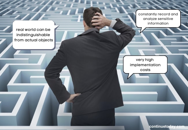 man having different problems with Extended Reality