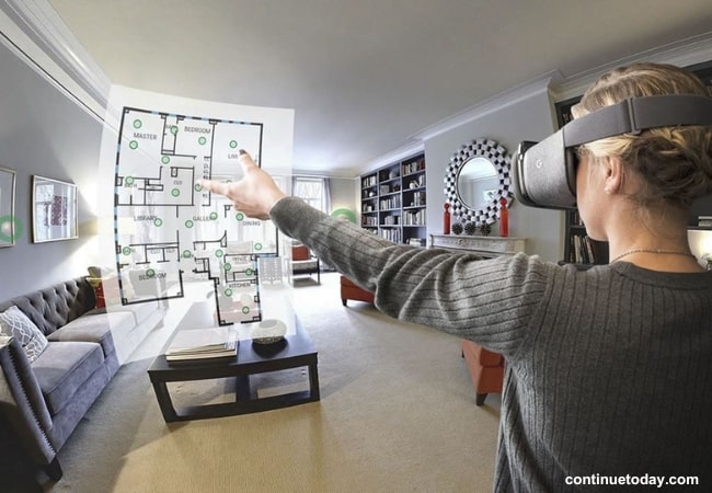 Lady using Projector for AR