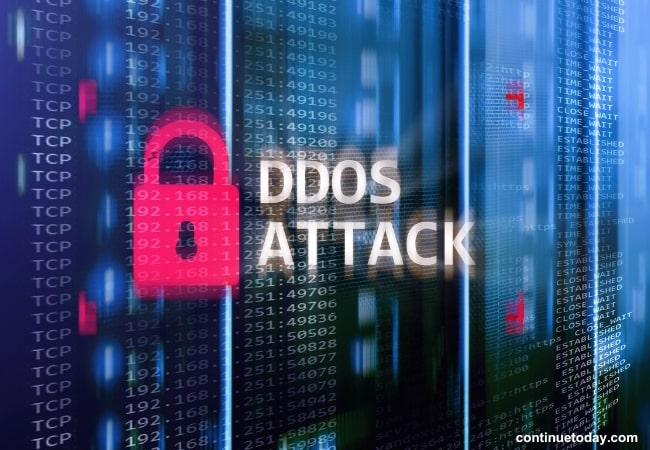 Extensive Denial-of-Service Attacks sign on screen