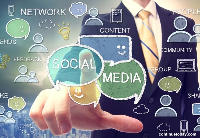 human hand indicating social media and its various activities