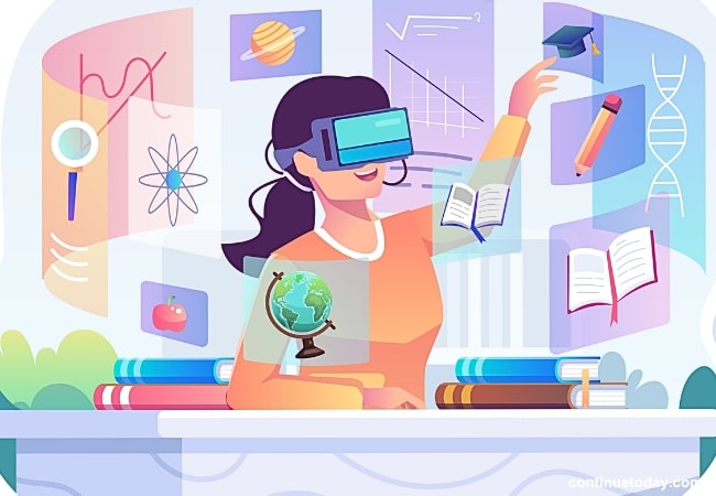 girl learning digitally as metaverse use cases